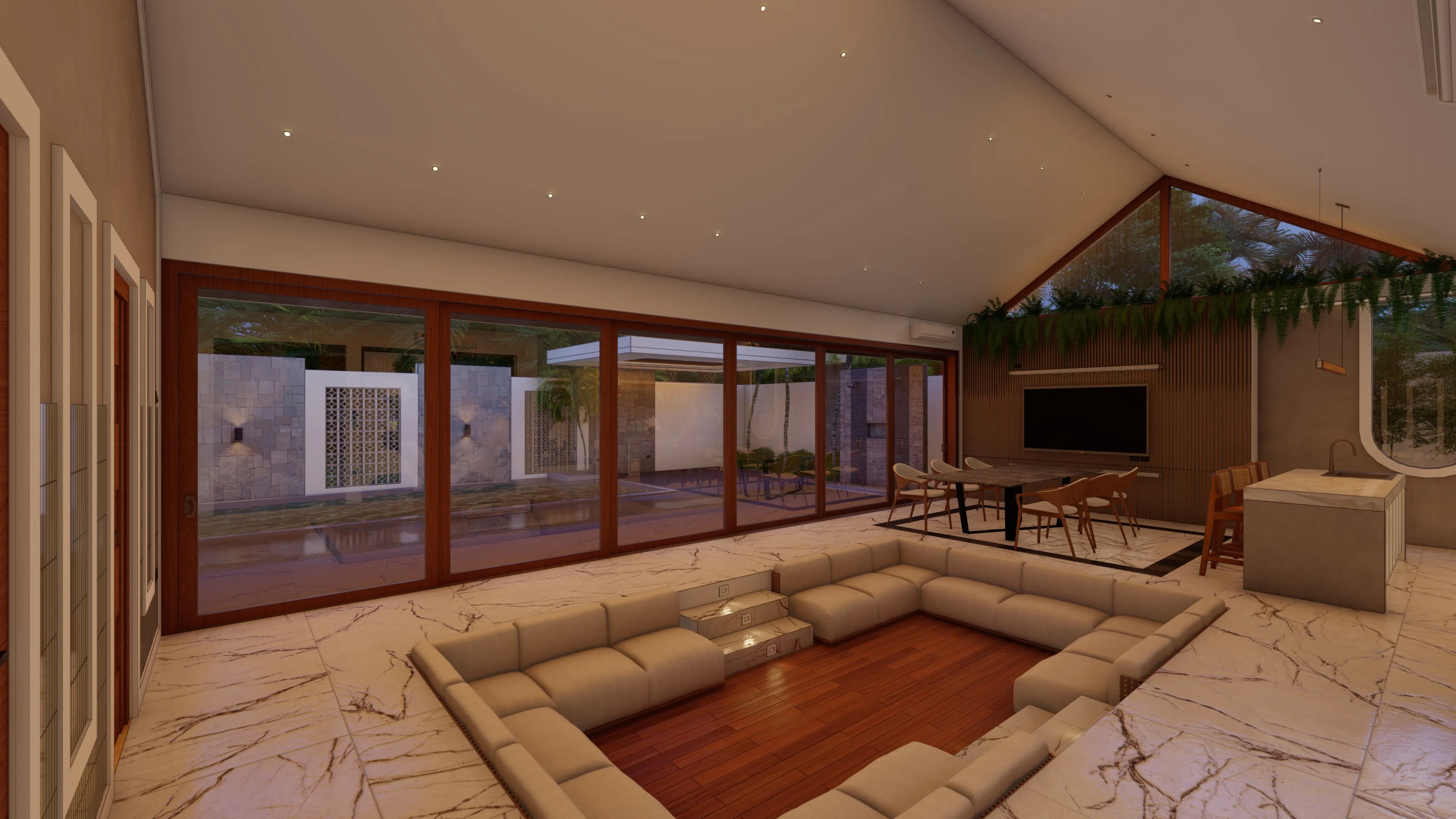 Sunken Lounge Pool View